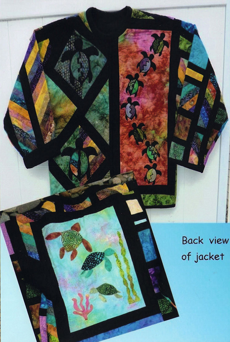 Batik Turtle Jacket , Sew Wonderful Dreams Applique and Paper Piecing